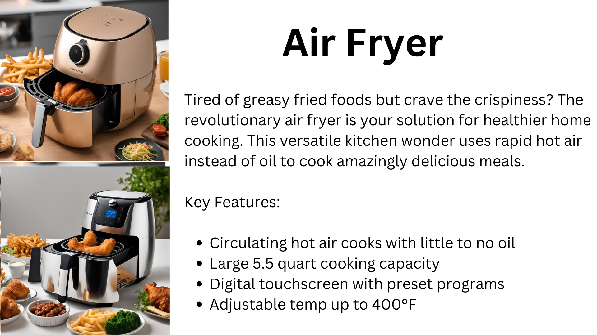 Air fryer 1st slide