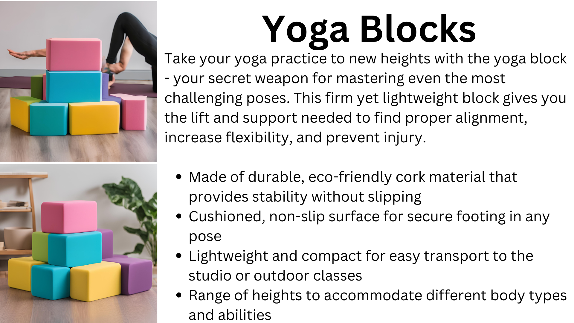 Yoga blocks 1st slide