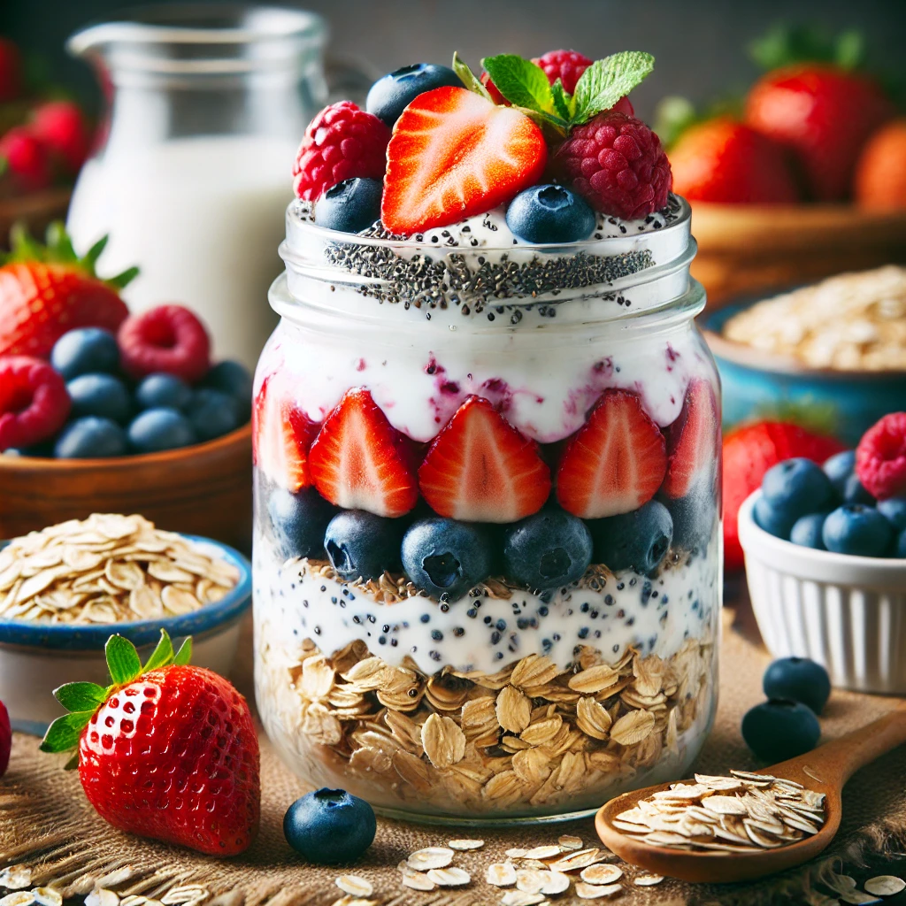 Overnight Oats with Berries