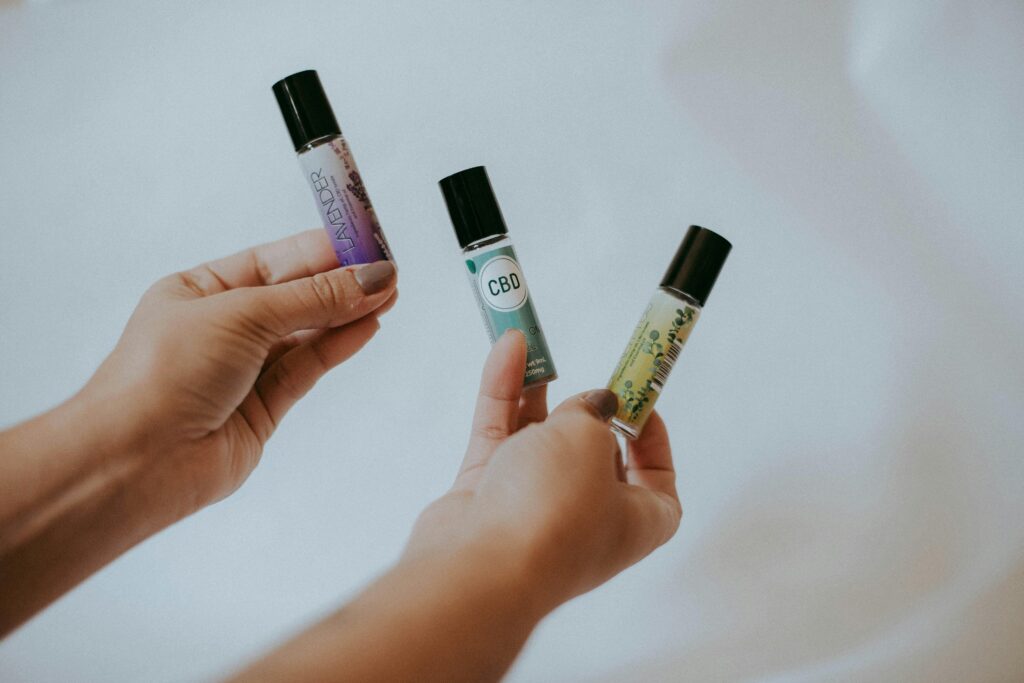 botlles of essential oils