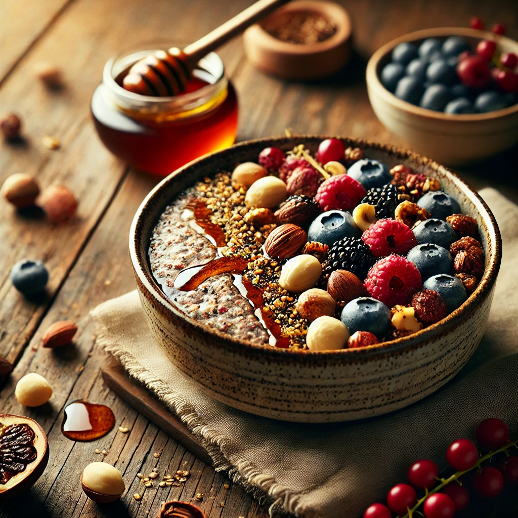 Wattleseed Porridge with Macadamia Nuts